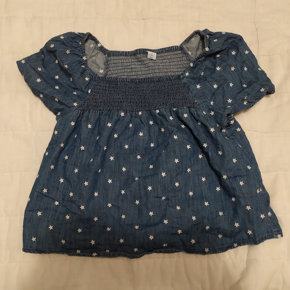 Old Navy Blue and White floral blouse size XS - Picture 1 of 3
